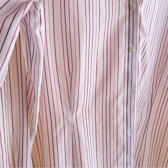 Eddie Bauer Stretch Wrinkle Resistant Striped Long Sleeve Blouse Size XL - Picture 6 of 10